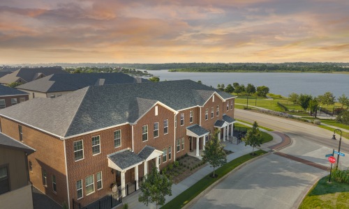rendered exterior of townhome community