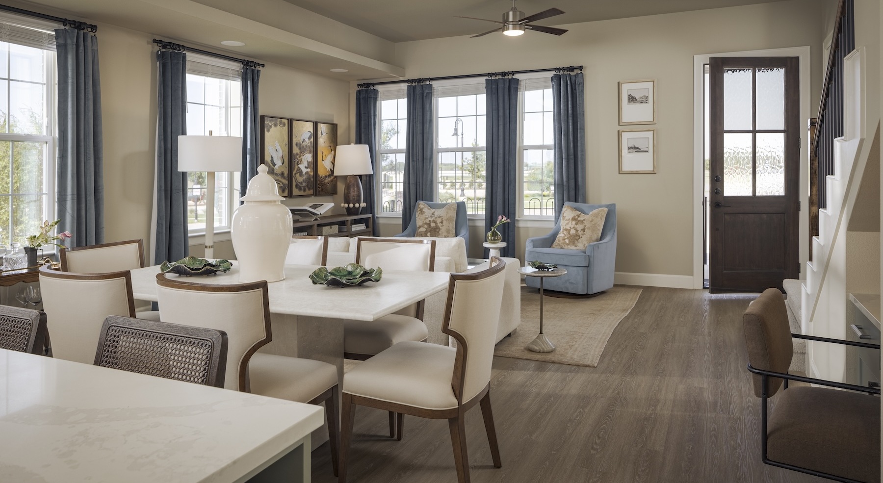 dining room and windows