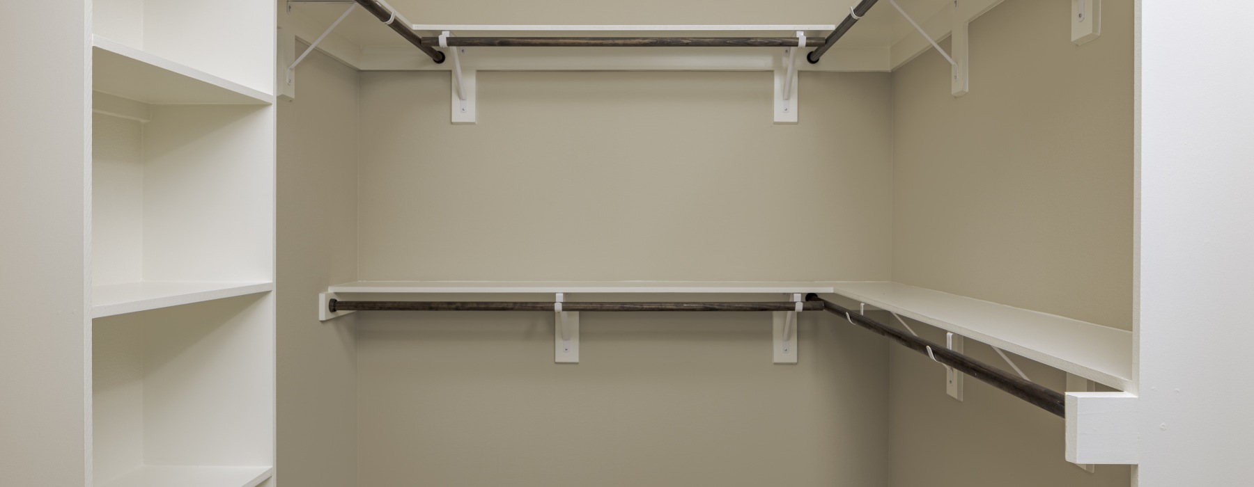Spacious closet with extra storage space