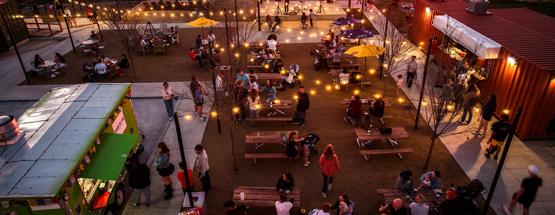 Rendering of biergarten 