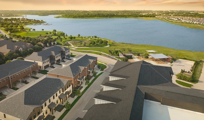 neighborhood of townhomes at The Linden